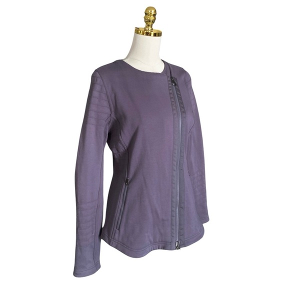 ATHLETA | Women’s Asymmetric Moto Jacket in Dusk Violet Size M - Picture 5 of 10